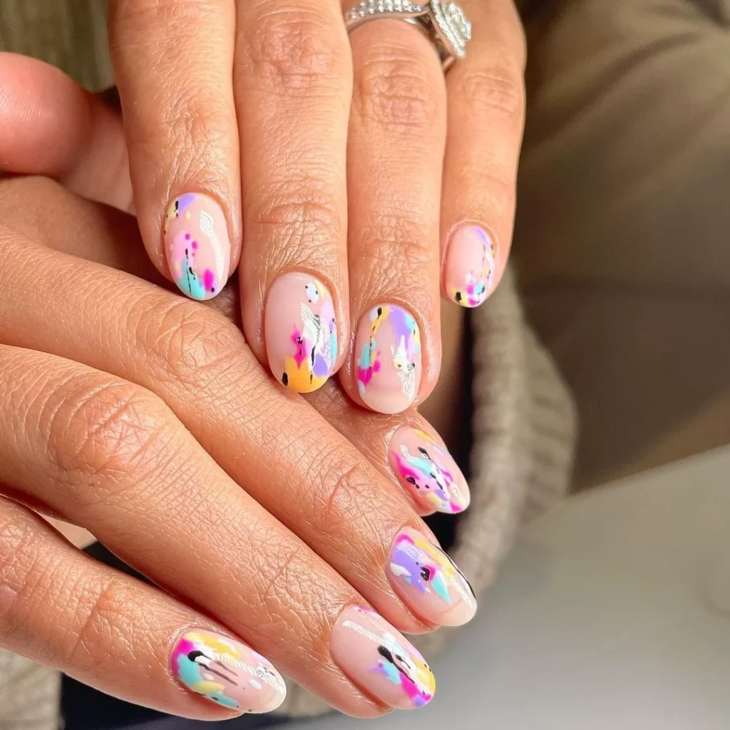 Vibrant Abstract Nails