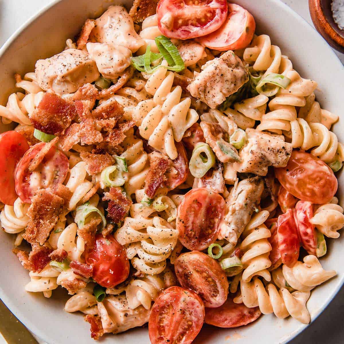 chicken bacon ranch pasta salad