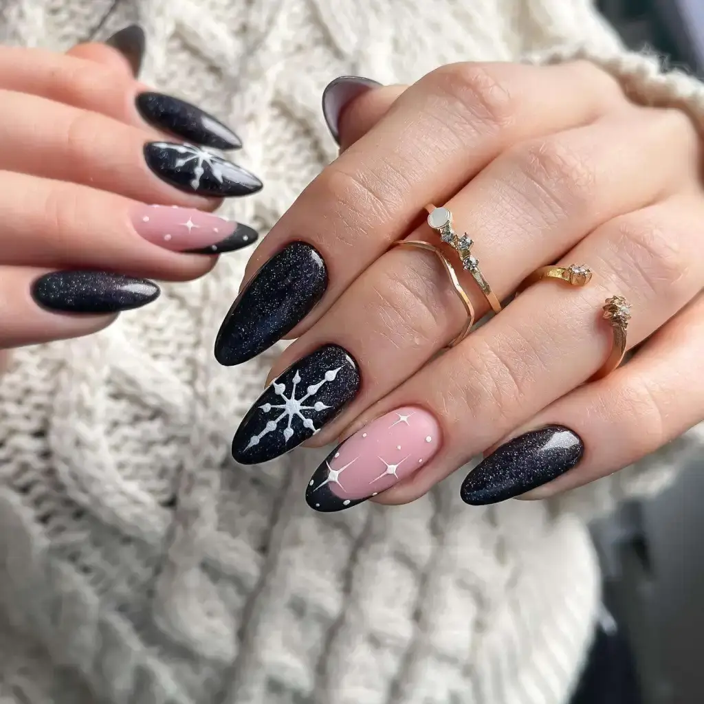 Frosted Coal Elegance