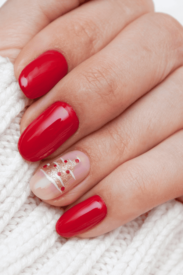 Red Glitter Accent
