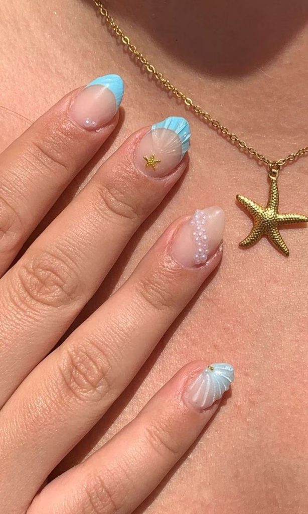 This Beach Nail Design Feels Like a Mini Tropical Escape