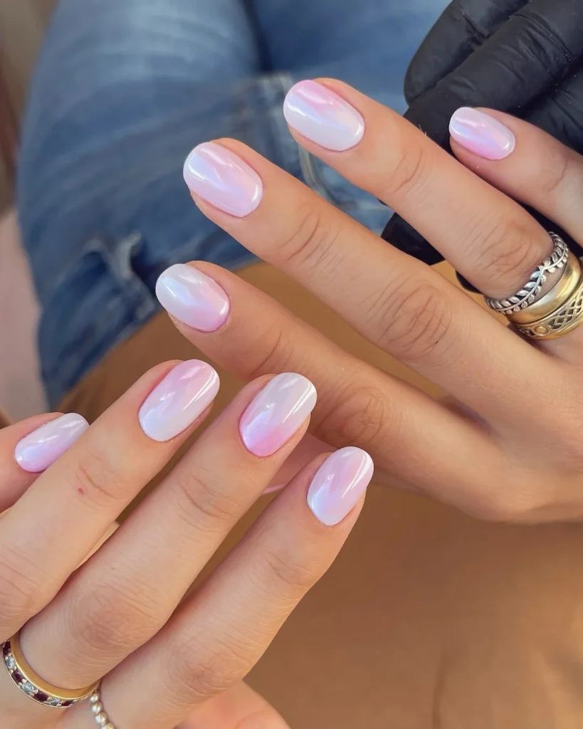 This Soft Pearl Ombre Look Is Pure Elegance
