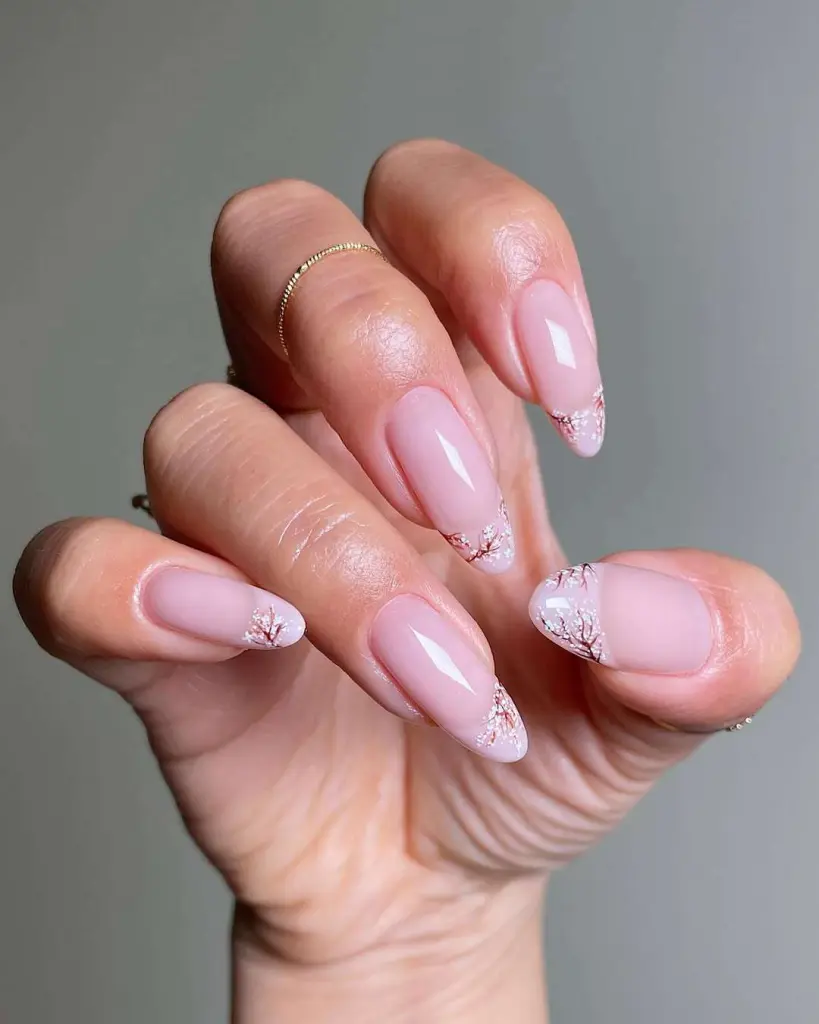 Blossom French Tip Nails That Whisper Pure Romance