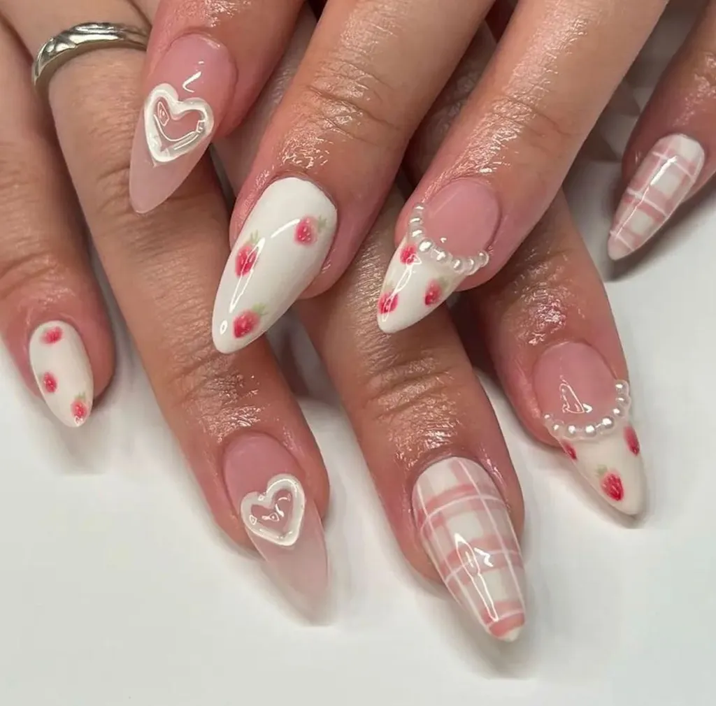 Sweet Strawberry Milk Nails That Feel Soft and Playful