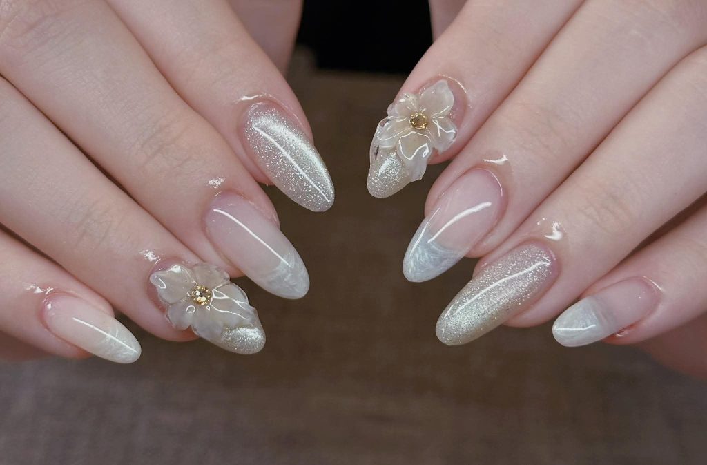 Pearl Bloom Nails That Look Like Pure Luxury Art