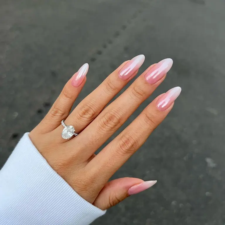 These Ombre Nails Look Like Glossy Pink Perfection