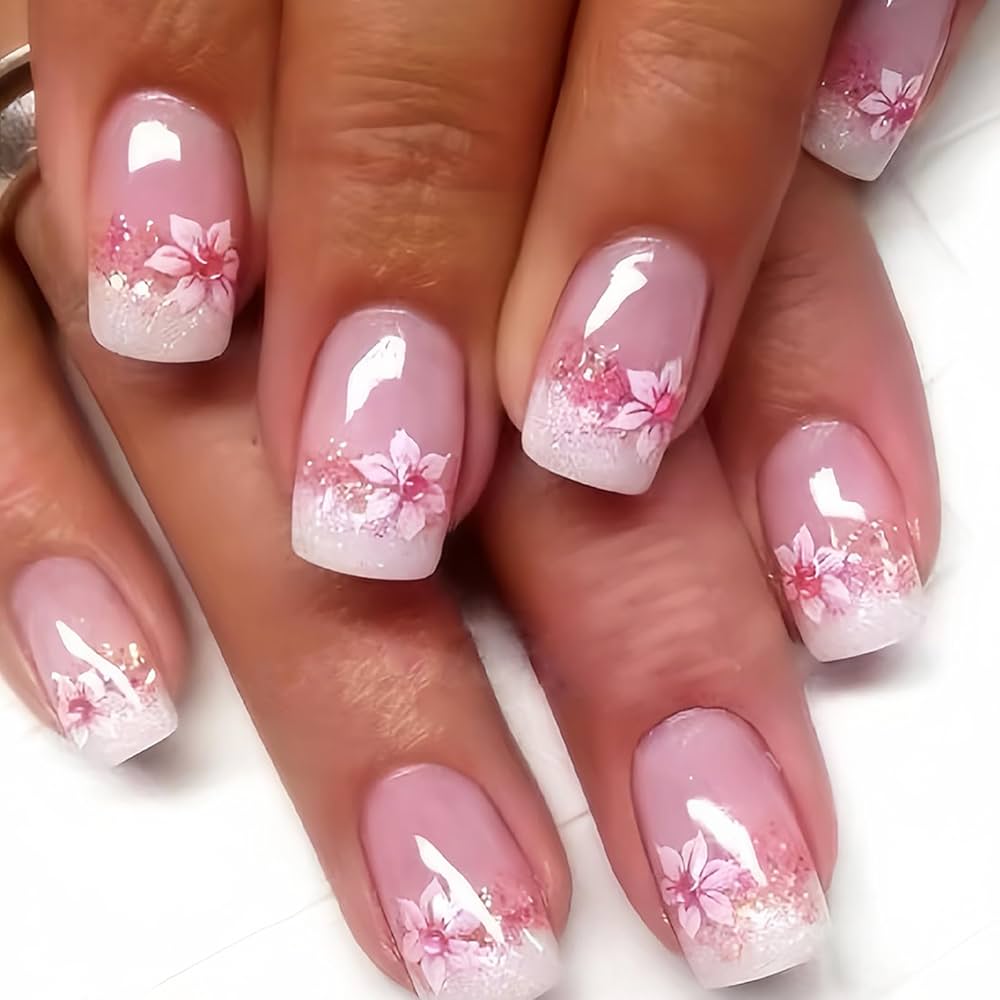Cute Spring French Tip Nails