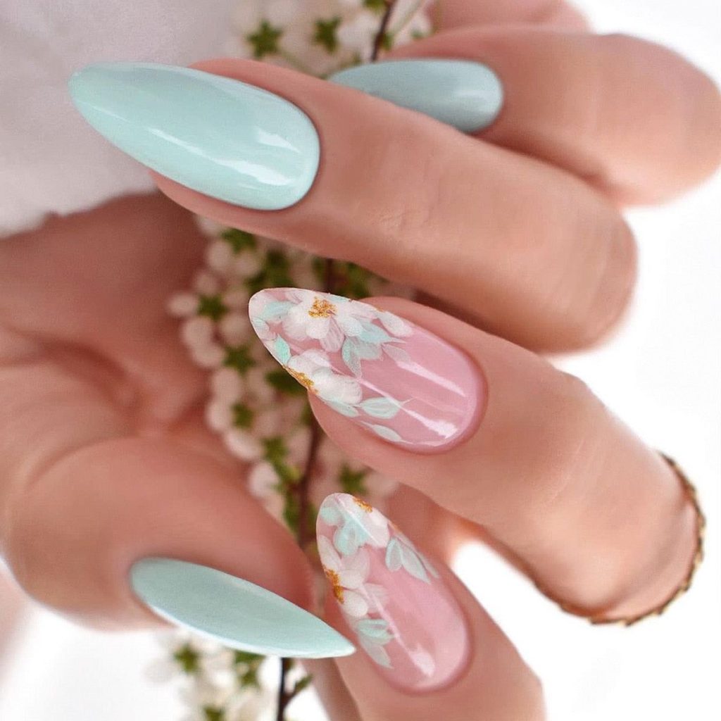 Mint Blossom Nails That Feel Like a Fresh Spring Dream