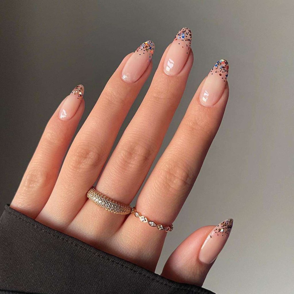 Glitter Ombre Nails That Add a Subtle Sparkle