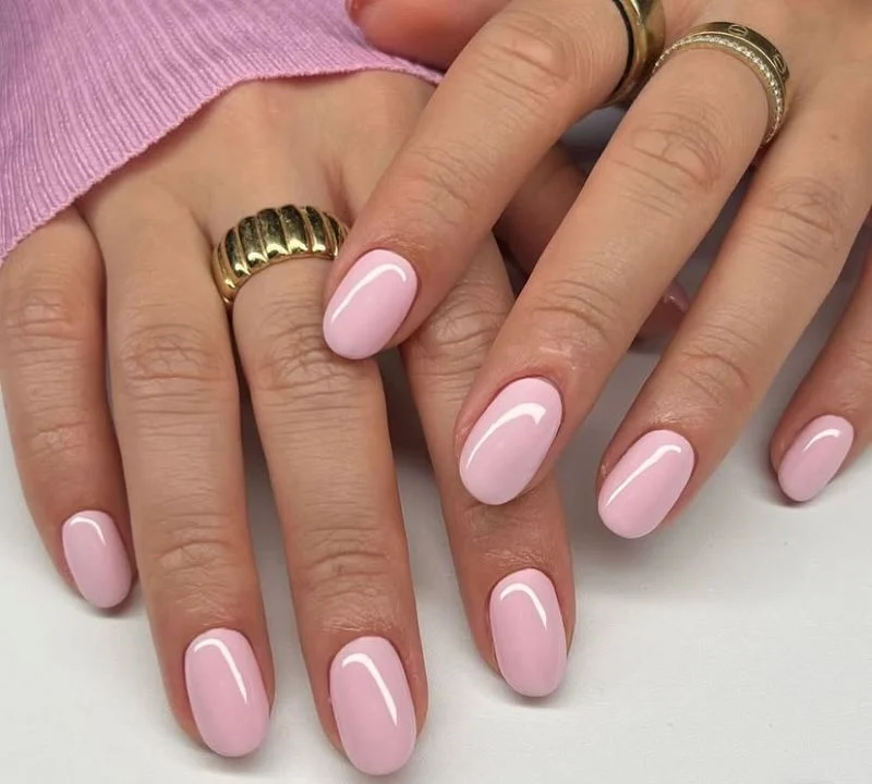 Soft Pink Gloss Nails That Radiate Pure Class