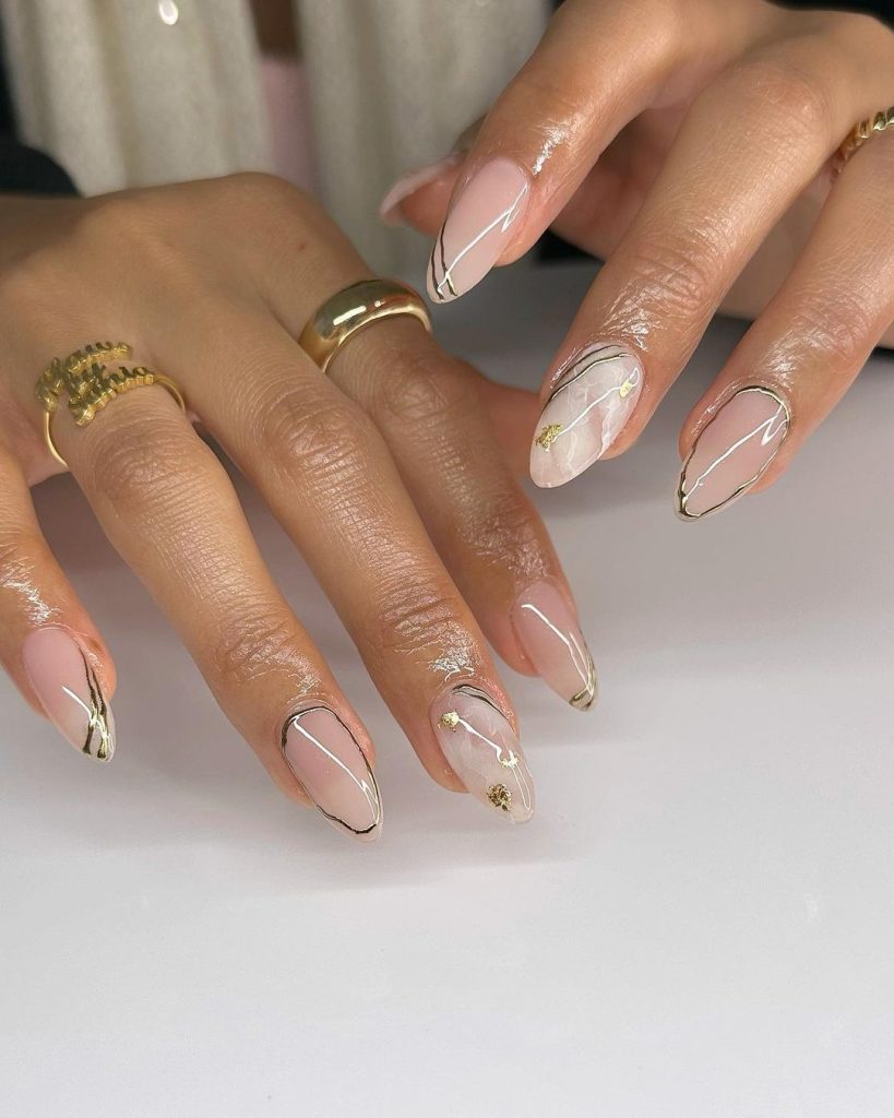 Luxury Marble Line Nails That Scream Elegance