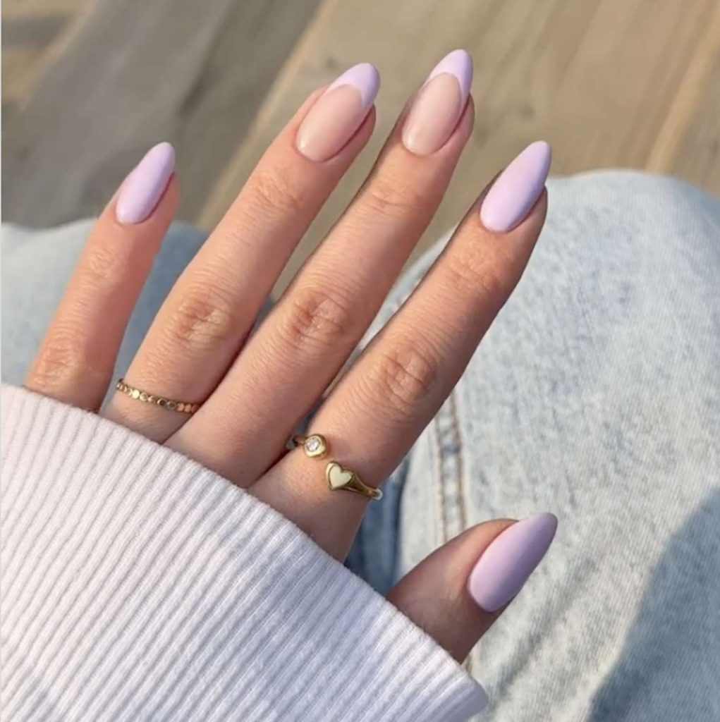Lavender Dream French Tips for a Soft Chic Look