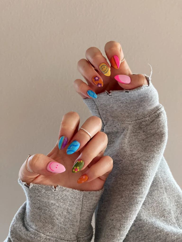 Colorful Funky Smile Nails That Instantly Boost Your Mood
