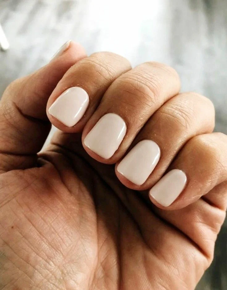 Simple Cream Nude Nails