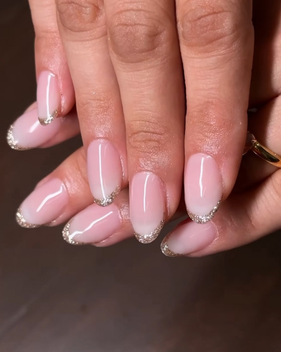 Pink Tips with a Touch of Sparkle