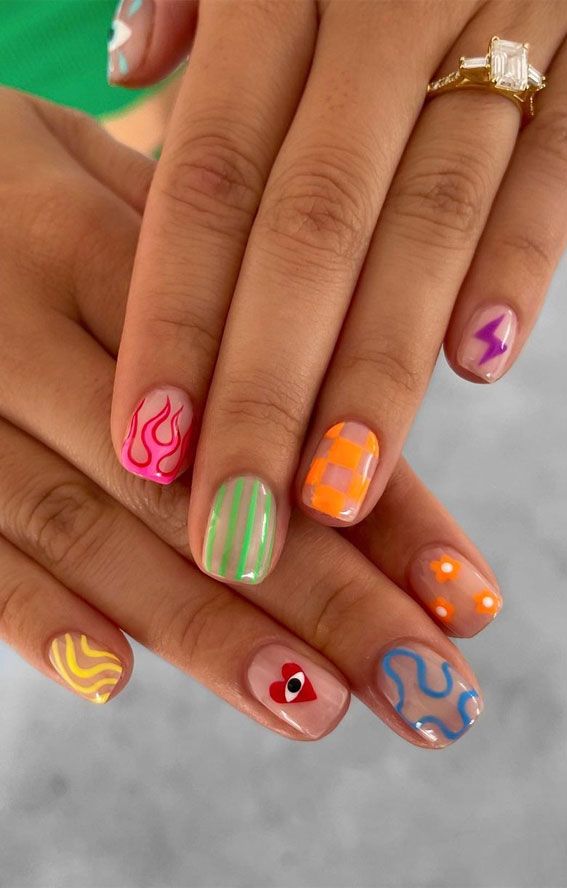 Playful Mix & Match Nails That Scream Funky Spring Vibes
