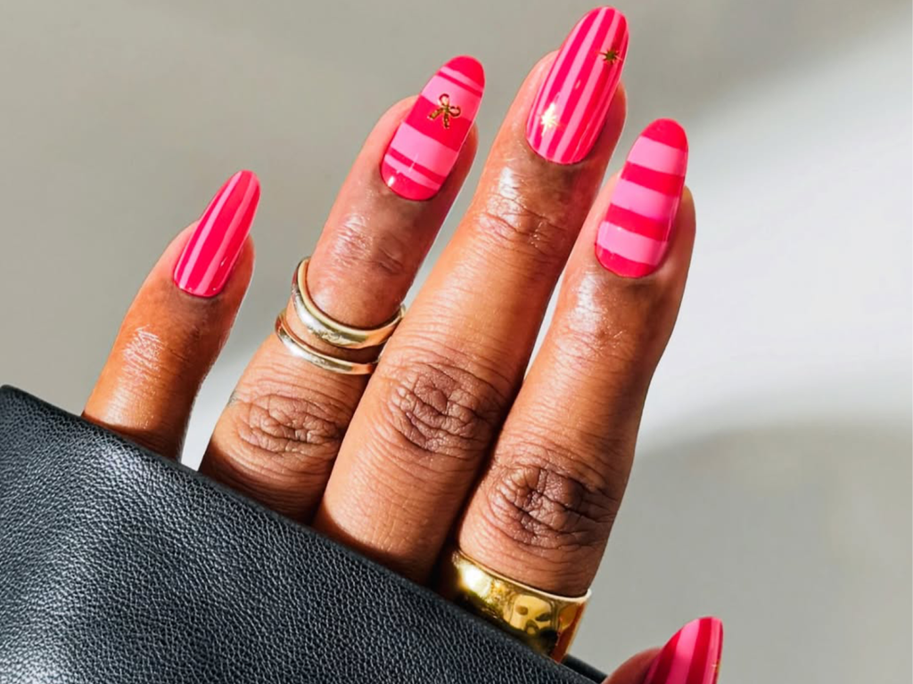 Bold Pink Striped Nails Are Spring’s Ultimate Statement
