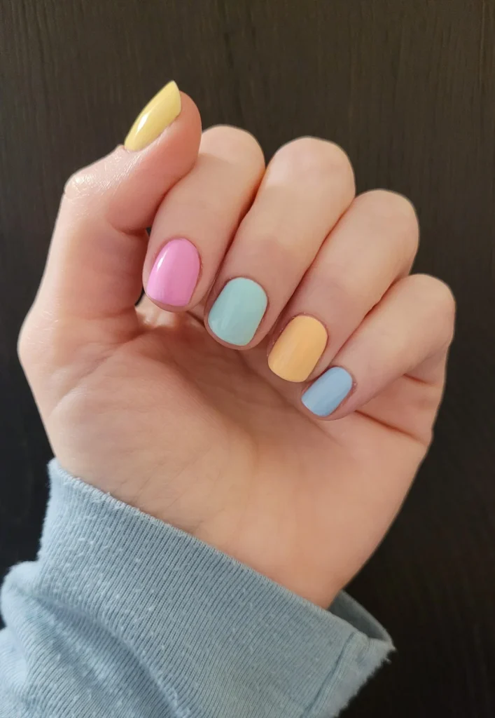 Soft Pastel Mix Nails That Feel Calm and Playful