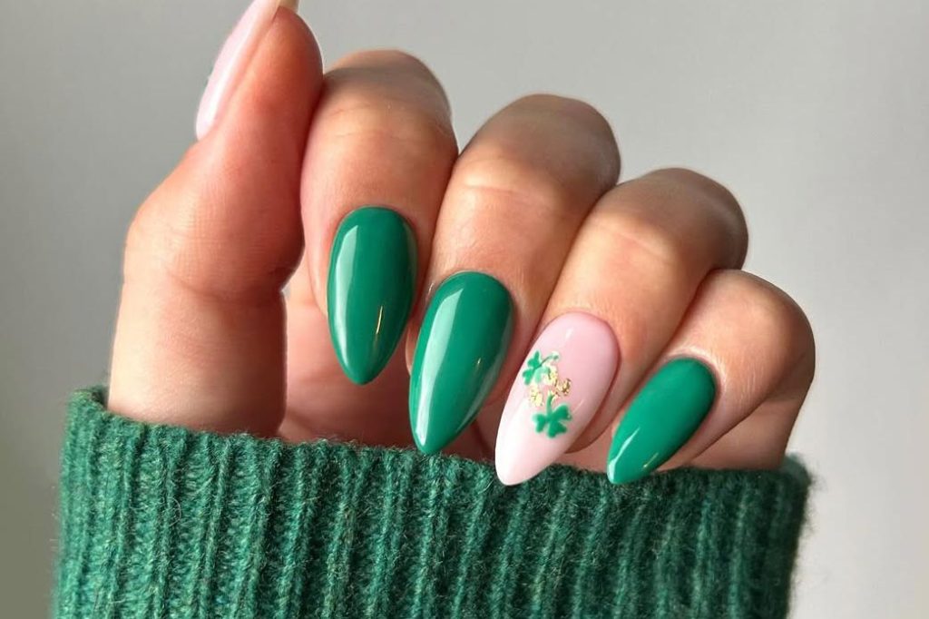 Lucky Green Nails That Bring Fresh Spring Energy