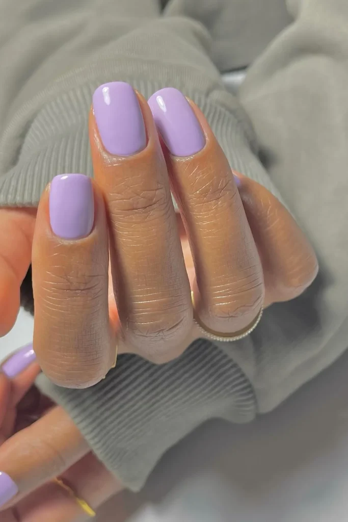 Clean Lilac Nails That Define Soft Spring Minimalism