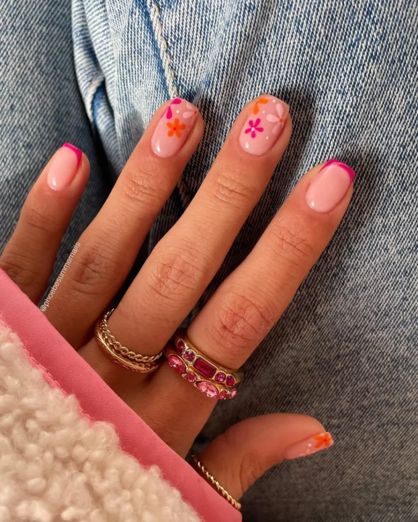 Bright Floral Tips That Add a Pop of Spring Charm