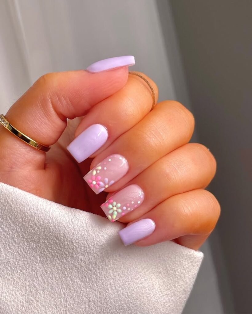 Everyone’s Obsessed—These Soft Lavender Spring Nails Are Too Pretty to Ignore